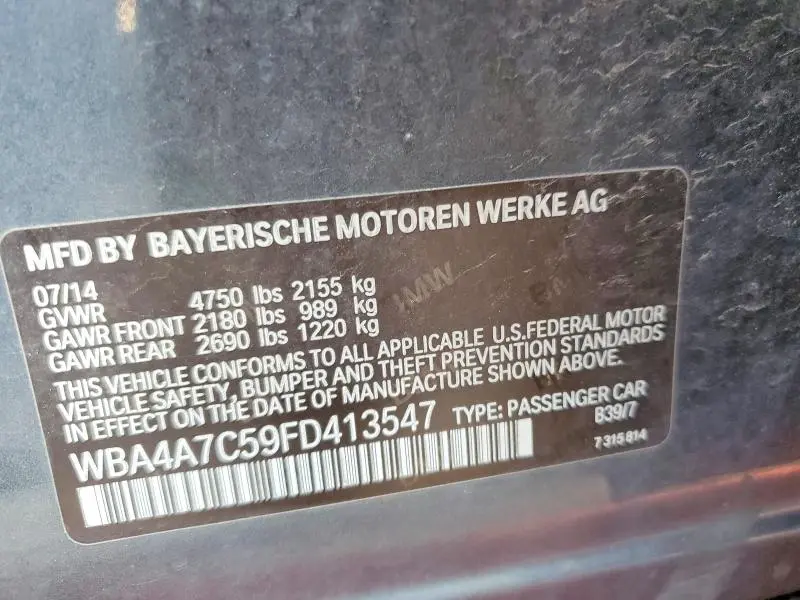 2015 BMW 428 XI GRAN COUPE  