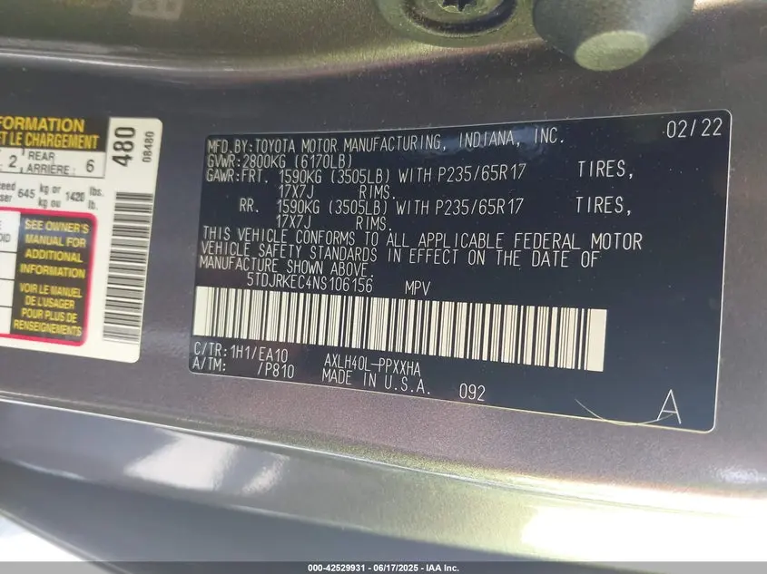 2022 TOYOTA SIENNA XLE