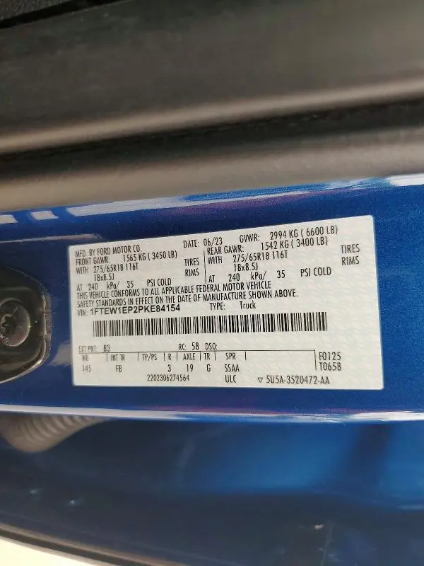 2023 FORD F150 SUPERCREW  