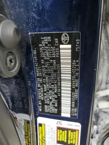2021 TOYOTA CAMRY SE  