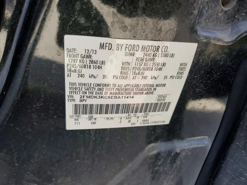 2014 FORD EDGE LIMITED  