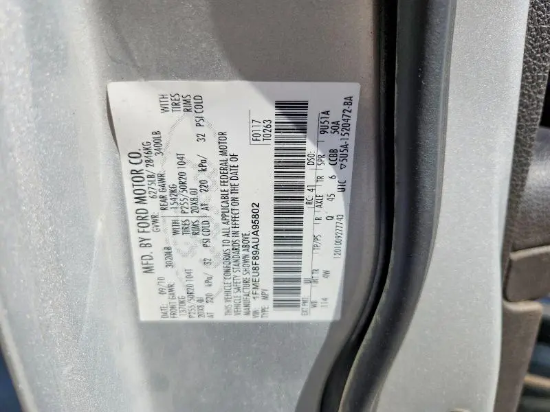 2010 FORD EXPLORER LIMITED  