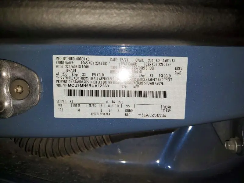 2024 FORD ESCAPE ST LINE  