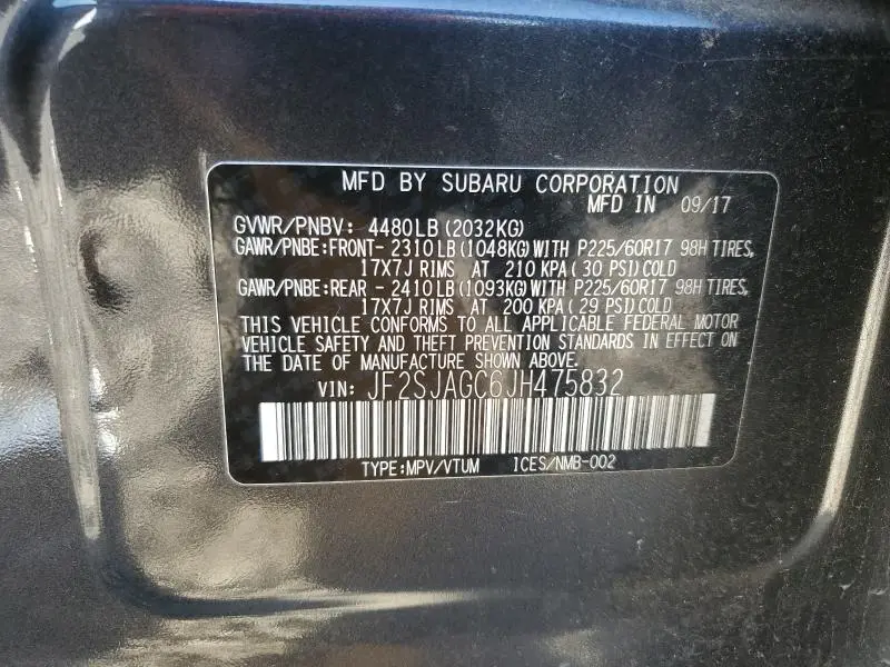 2018 SUBARU FORESTER 2.5I PREMIUM  