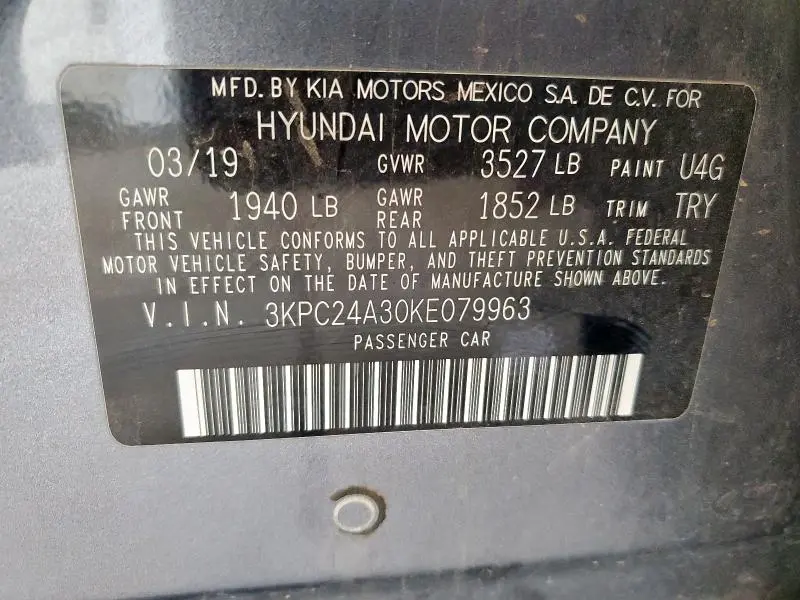 2019 HYUNDAI ACCENT SE