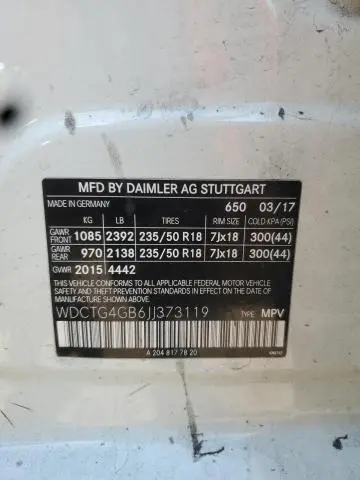 2018 MERCEDES-BENZ GLA 250 4MATIC  