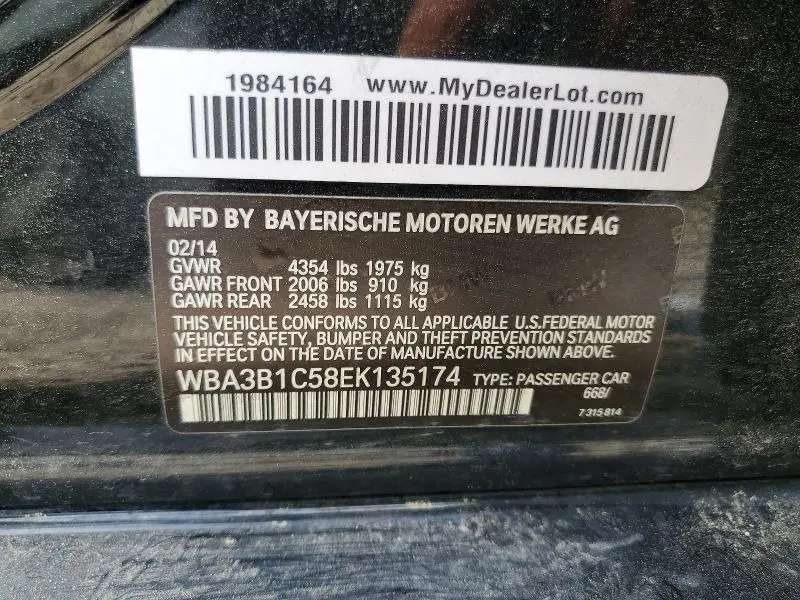2014 BMW 320   