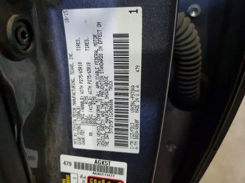 2016 TOYOTA TUNDRA SR5  