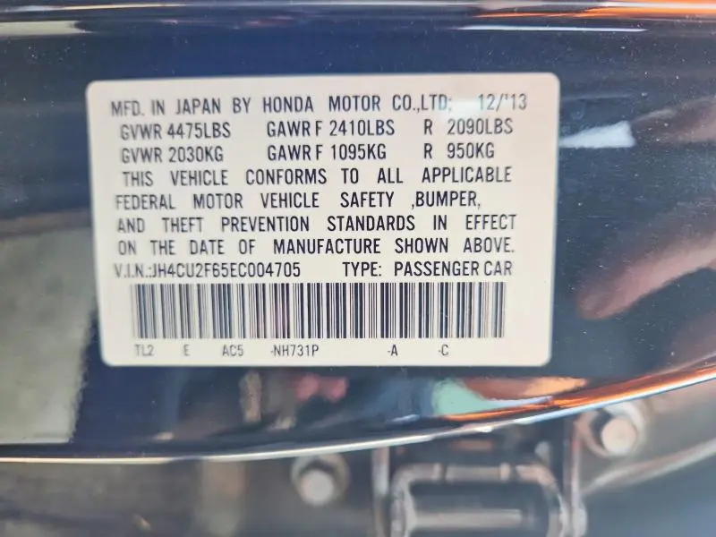 2014 ACURA TSX TECH  