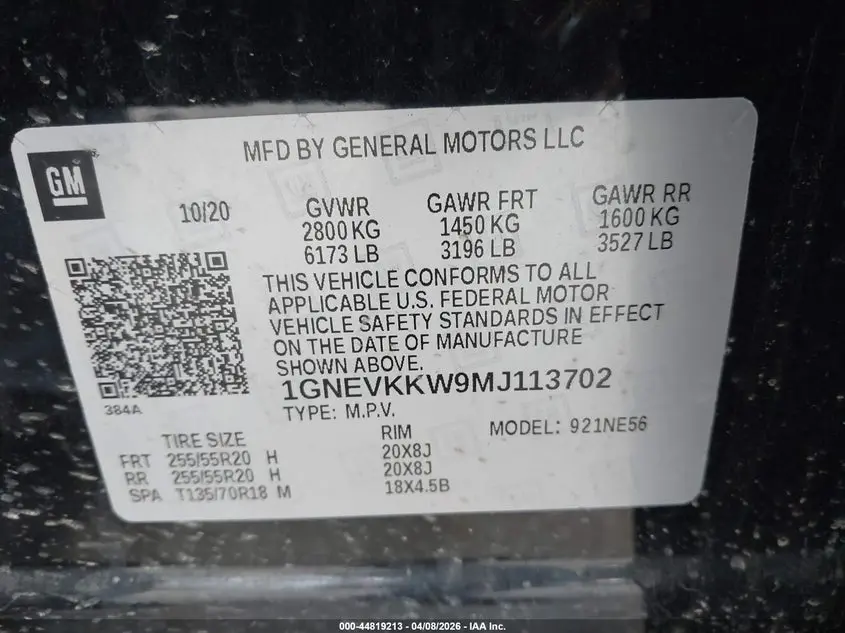 2021 CHEVROLET TRAVERSE AWD PREMIER