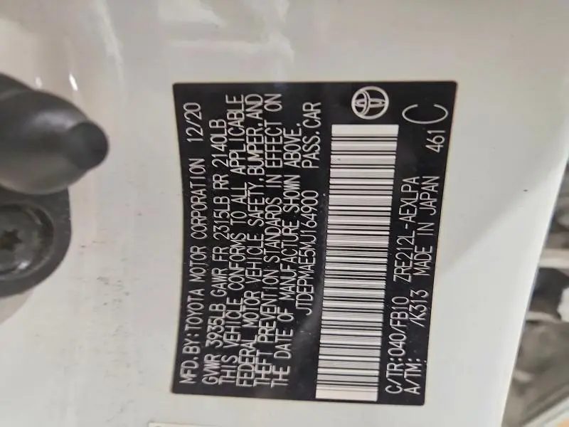 2021 TOYOTA COROLLA LE  