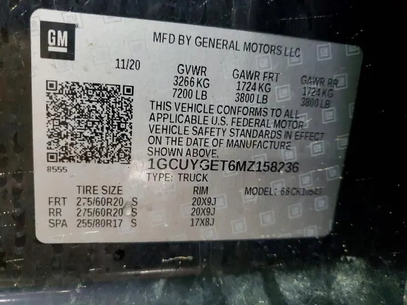 2021 CHEVROLET SILVERADO K1500 LTZ  