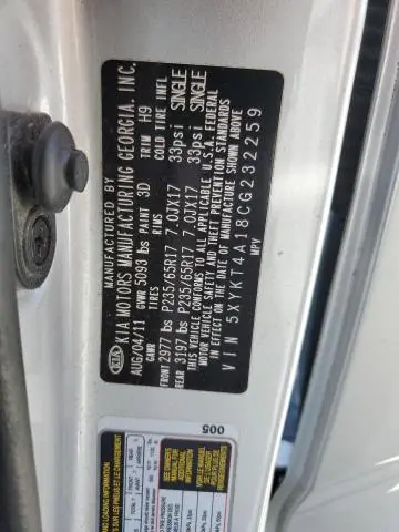 2012 KIA SORENTO BASE  