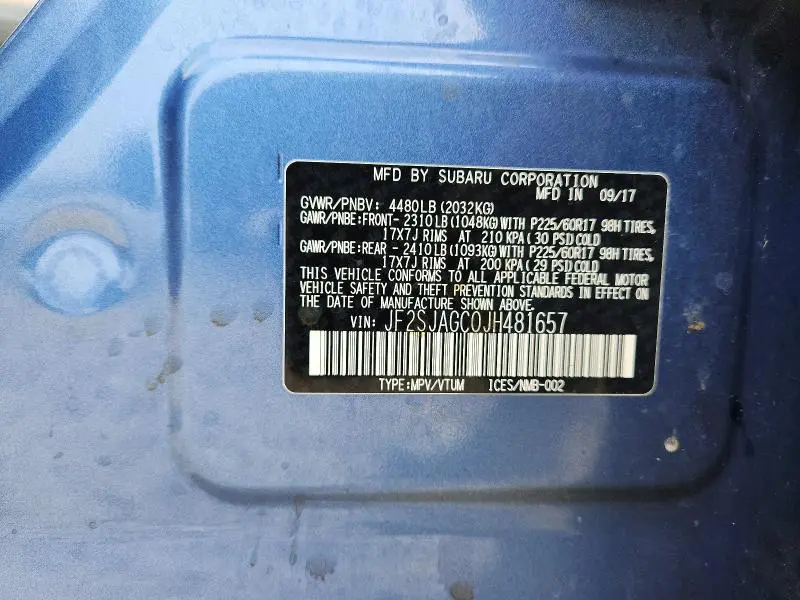 2018 SUBARU FORESTER 2.5I PREMIUM  
