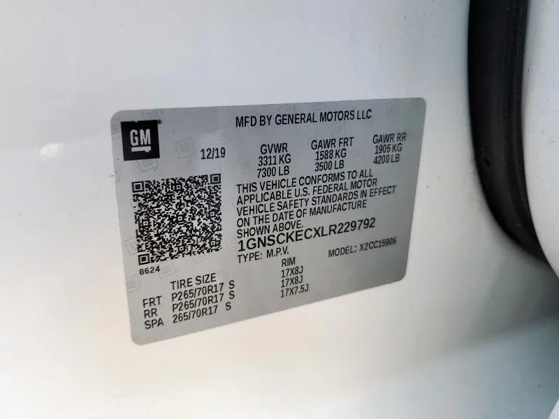 2020 CHEVROLET SUBURBAN C1500  