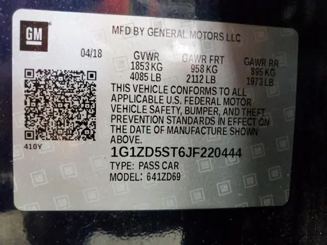 2018 CHEVROLET MALIBU LT  
