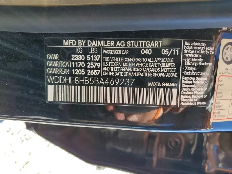 2011 MERCEDES-BENZ E 350 4MATIC  