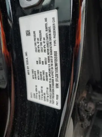 2021 TESLA MODEL 3 