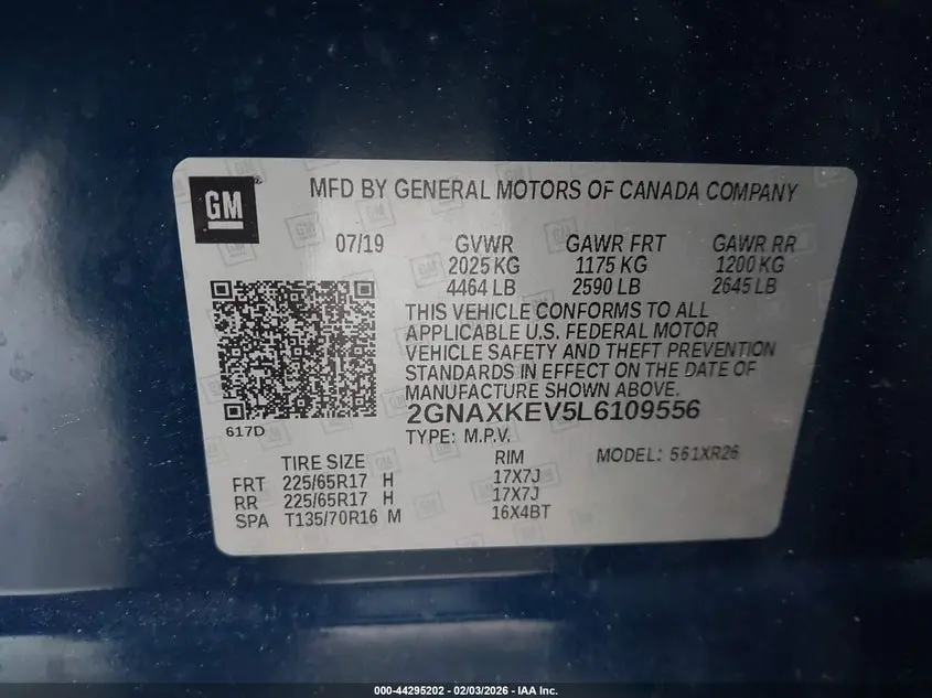 2020 CHEVROLET EQUINOX FWD LT 1.5L TURBO