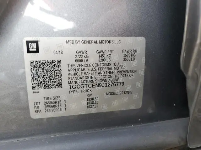 2018 CHEVROLET COLORADO LT  