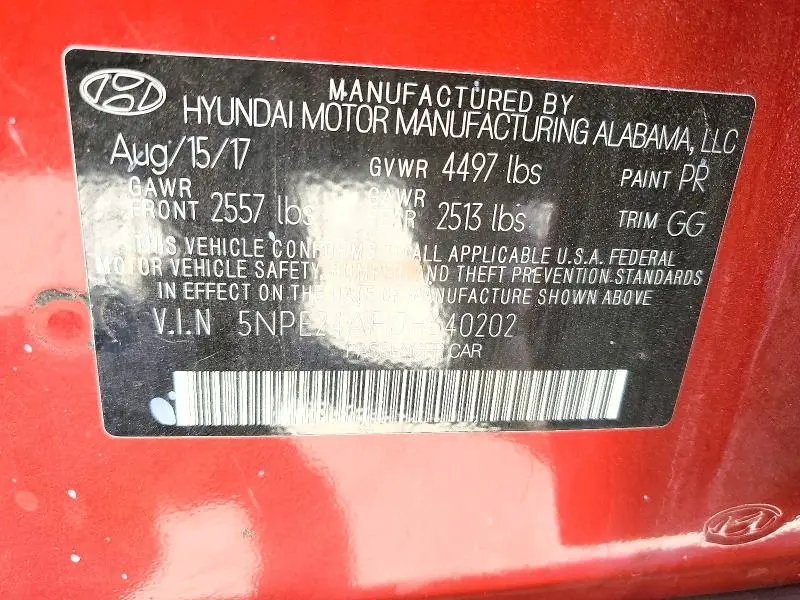 2018 HYUNDAI SONATA SE  