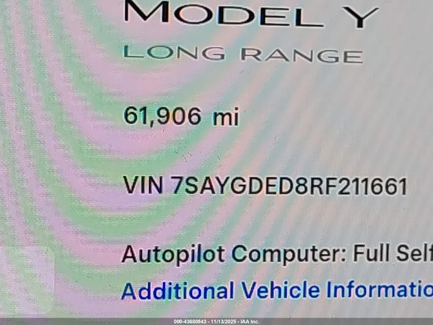 2024 TESLA MODEL Y LONG RANGE DUAL MOTOR ALL-WHEEL DRIVE/RWD