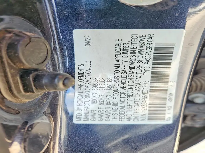 2022 HONDA INSIGHT EX  