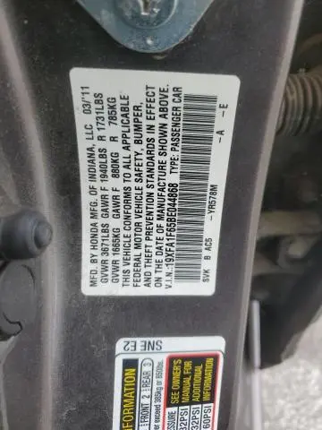 2011 HONDA CIVIC LX-S  