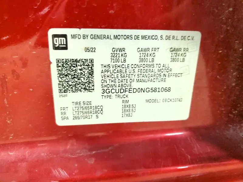2022 CHEVROLET SILVERADO K1500 LT TRAIL BOSS  