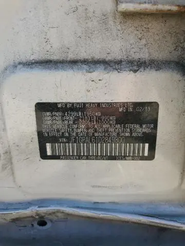 2013 SUBARU IMPREZA SPORT PREMIUM  