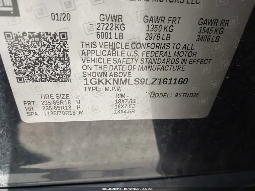 2020 GMC ACADIA FWD SLT
