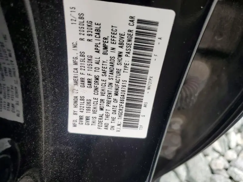 2016 HONDA ACCORD EXL  
