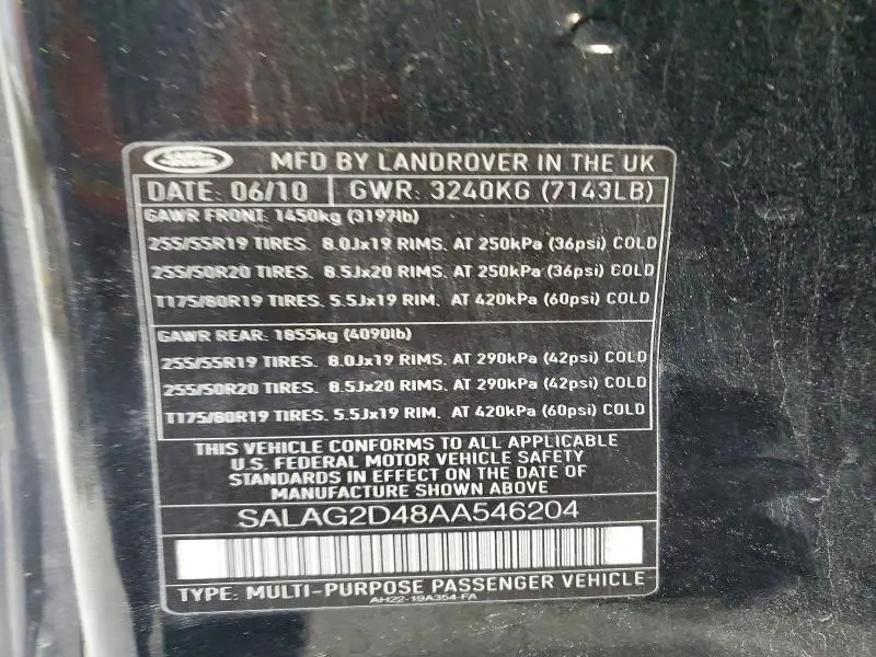 2010 LAND ROVER LR4 HSE  