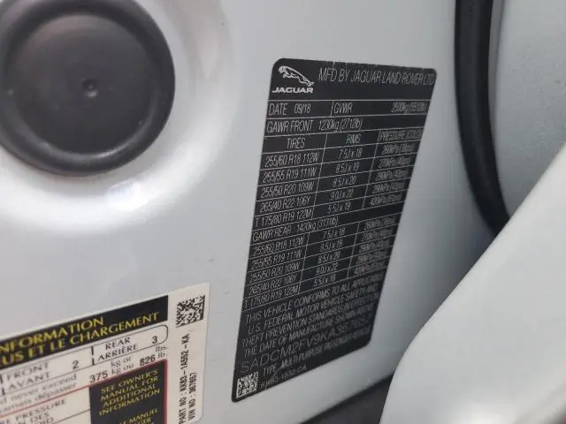 2019 JAGUAR F-PACE S  