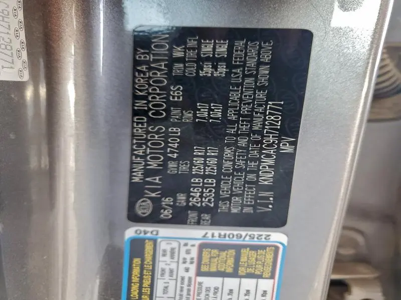 2017 KIA SPORTAGE LX  