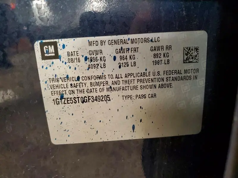 2016 CHEVROLET MALIBU LT  