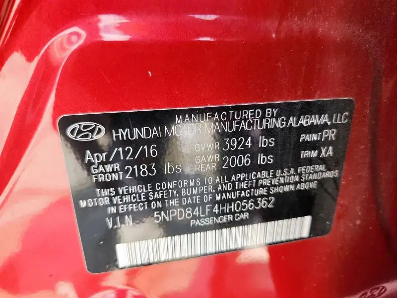 2017 HYUNDAI ELANTRA SE  