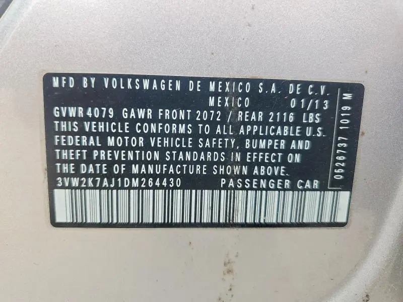 2013 VOLKSWAGEN JETTA BASE  