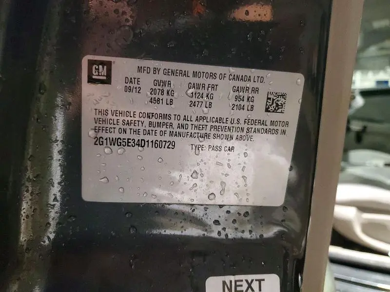 2013 CHEVROLET IMPALA LT  