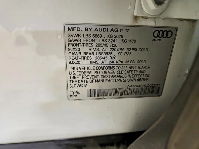 2018 AUDI Q7 PRESTIGE  