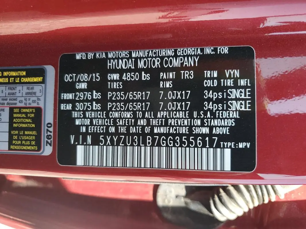 2016 HYUNDAI SANTA FE SPORT   