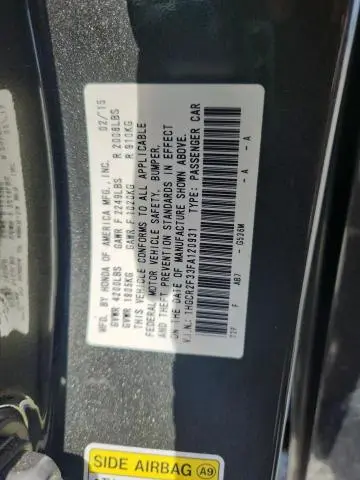 2015 HONDA ACCORD LX  