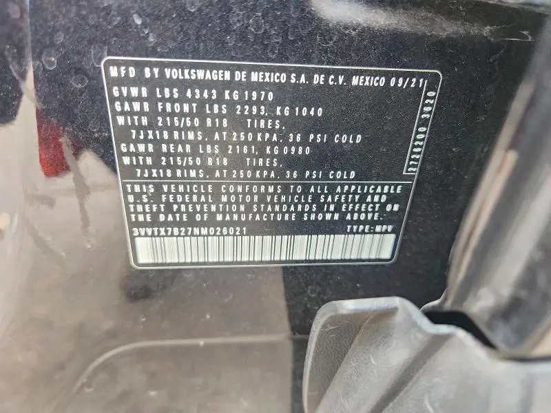 2022 VOLKSWAGEN TAOS SE  