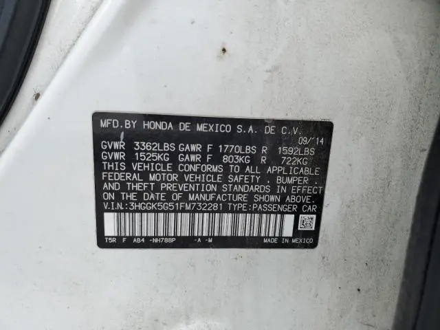 2015 HONDA FIT LX  