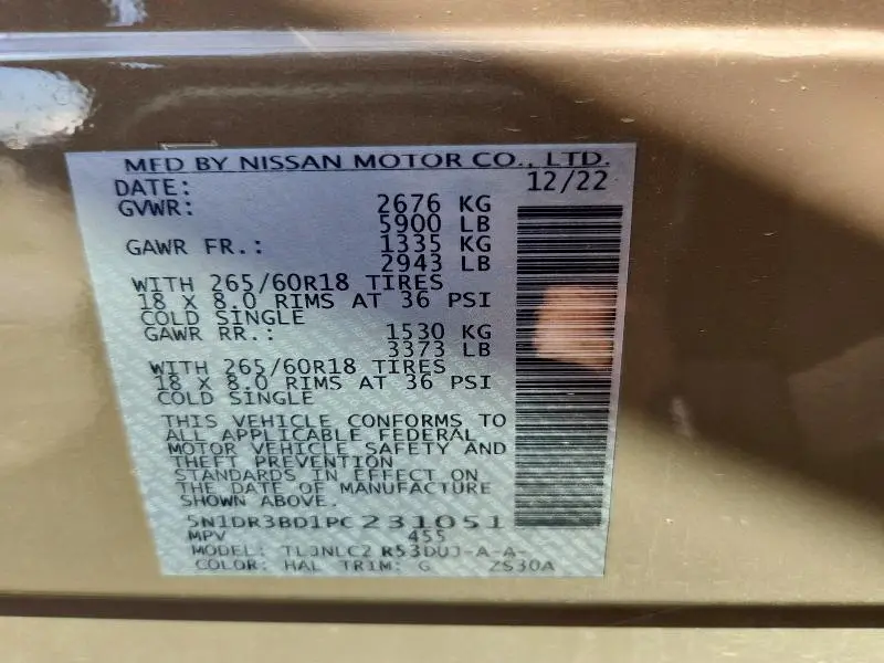 2023 NISSAN PATHFINDER SV  