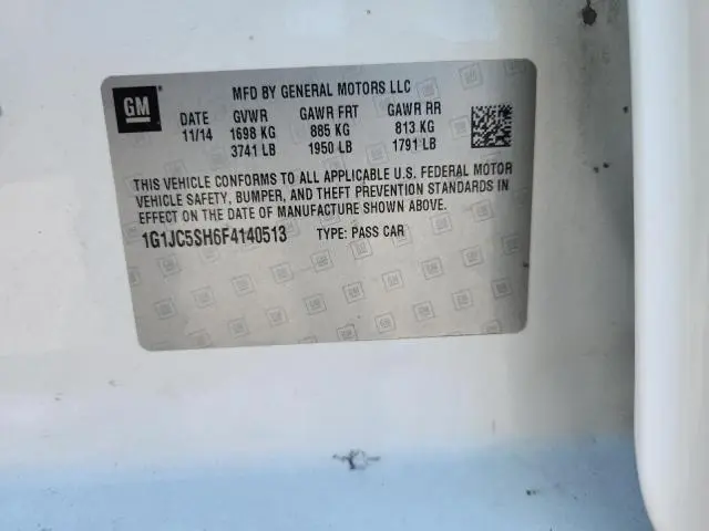 2015 CHEVROLET SONIC LT  