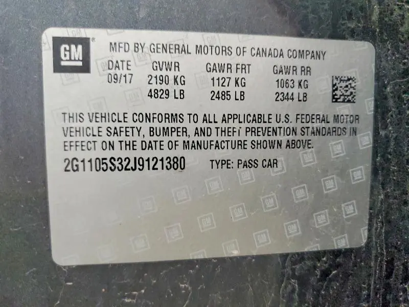 2018 CHEVROLET IMPALA LT  