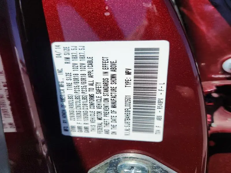 2015 ACURA RDX TECHNOLOGY  