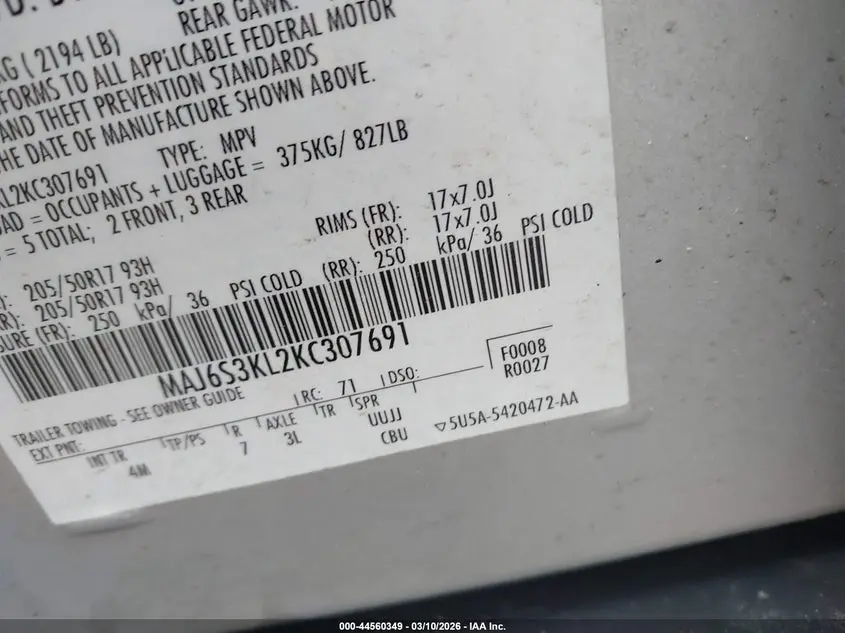 2019 FORD ECOSPORT TITANIUM