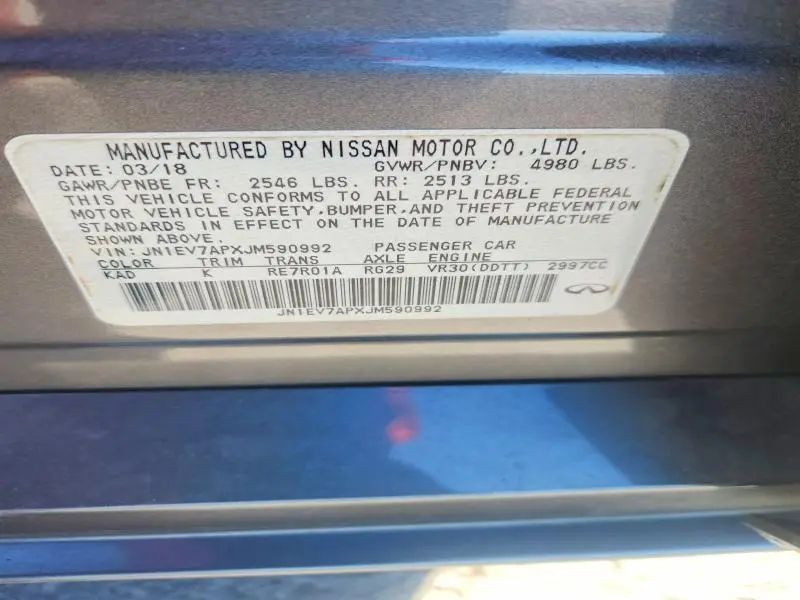 2018 INFINITI Q50 LUXE  